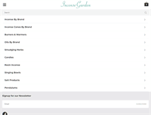 Tablet Screenshot of incensegarden.com